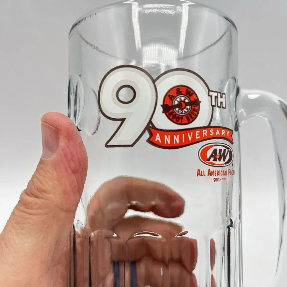 Vintage - A&W Root Beer 90th Anniversary Mug - 7” Tall  18 oz.